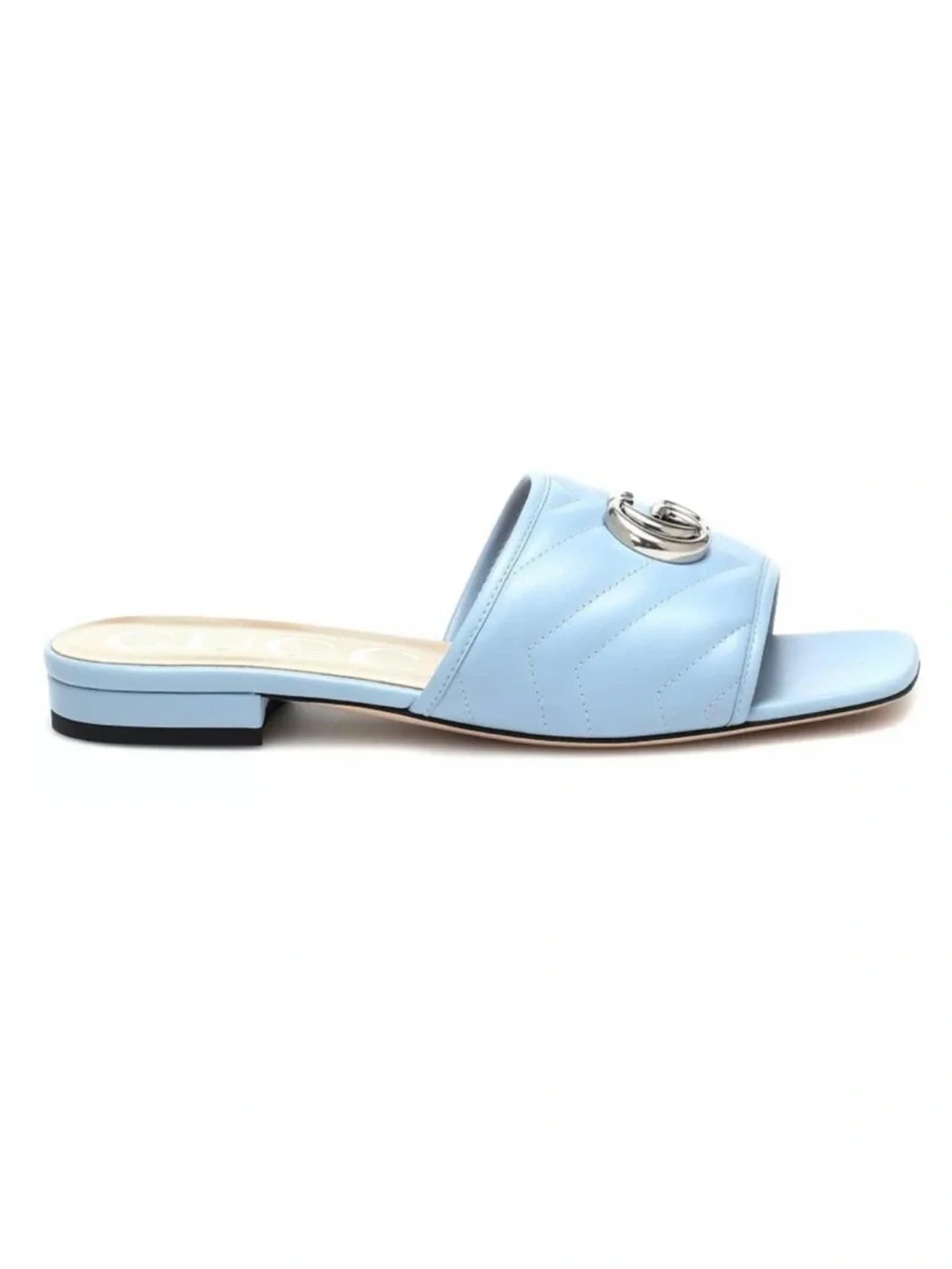 GUCCI Jolie Marmont GG logo quilted leather slides sandals slippers